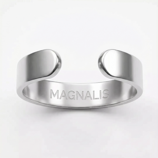 MAGNALIS magnetische ring van roestvrij staal in zilver